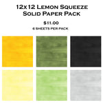 Simply Stated Lemon Squeeze 12x12 Solid Paper Pack