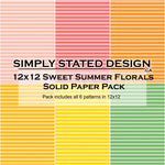 Simply Stated Sweet Summer Florals 12x12 Solid Paper Pack