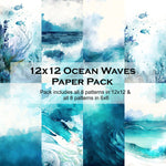 Simply Stated - Ocean Waves 12x12 Paper Pack