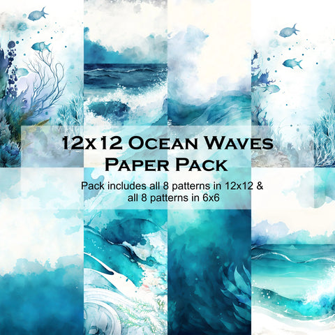 Simply Stated - Ocean Waves 12x12 Paper Pack
