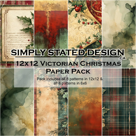 Simply Stated Victorian Christmas 12x12 Paper Pack
