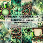 Simply Stated- Feelin Lucky 12x12 and 6x6 Paper Pack