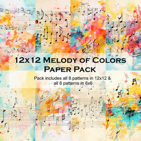 Simply Stated- Melody of Colors 12x12 Paper Pack