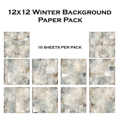 Simply Stated- Winter Backgrounds 12x12 Paper Pack