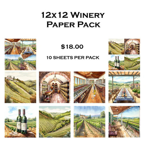 Simply Stated- Winery 12x12 Paper Pack