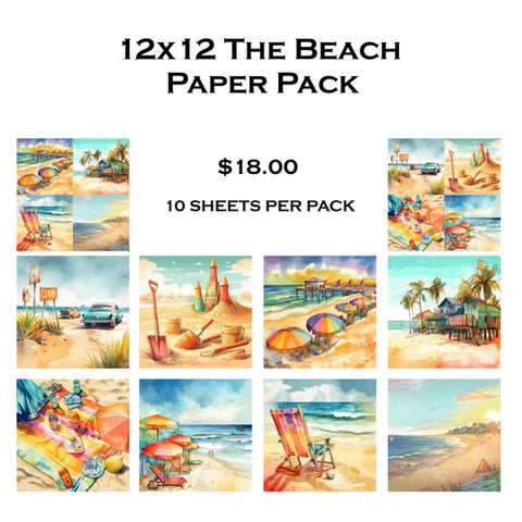 Simply Stated- The Beach 12x12 Paper Pack