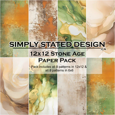 Simply Stated- Stone Age 12x12 Paper Pack