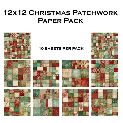 Simply Stated - Christmas Patchwork 12x12 Paper Pack