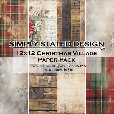 Simply Stated - Christmas Village 12x12 Paper Pack