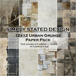 Simply Stated Urban Grunge 12x12 Paper Pack
