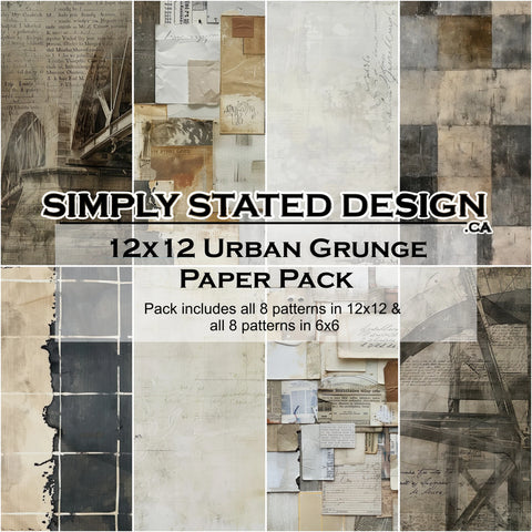 Simply Stated Urban Grunge 12x12 Paper Pack