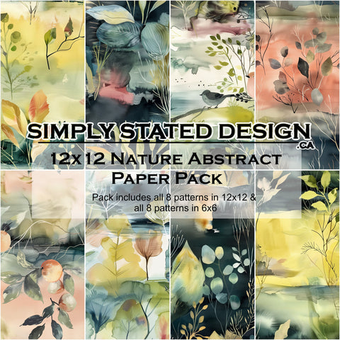 Simply Stated - Nature Abstract 12x12 Paper Pack