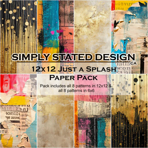 Simply Stated- Just A Splash 12x12 Paper Pack