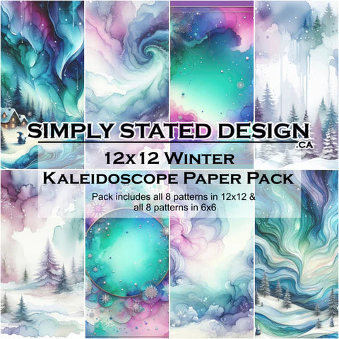 Simply Stated- Winter Kaleidoscope 12x12 Paper Pack