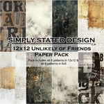 Simply Stated- Unlikely Of Friends 12x12 Paper Pack