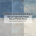 Simply Stated Forever Frost 12x12 Solid Paper Pack