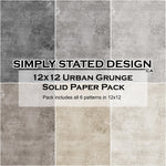Simply Stated Urban Grunge 12x12 Solid Paper Pack