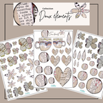 Ronron Designs Die cuts fussy cutting Marika Lemay: Doux Éléments