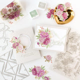 Pinkfresh Studio Press Plate  Leafy Lattice