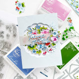 Pinkfresh Studio Press Plate  Leafy Lattice