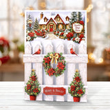 Katy Sue Poinsettia Garden Picket Fence, Card Making Kit