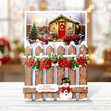 Katy Sue Poinsettia Garden Picket Fence, Card Making Kit