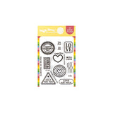 Waffle Flower Postage Collage Love Clear Stamps