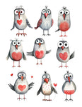 Simply Stated- Quirky Love Birds Ephemera