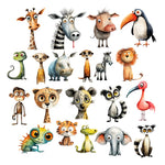 Simply Stated- Quirky Safari Animals Ephemera Pack