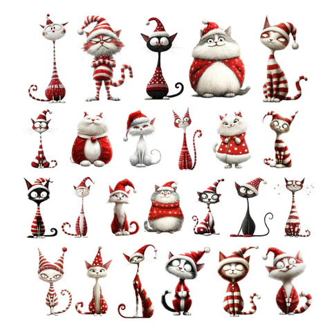 Simply Stated - Quirky Christmas Cats Ephemera Pack