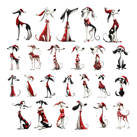 Simply Stated - Quirky Christmas Dogs Ephemera Pack
