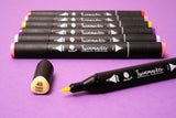 Decotime Alcohol Twin Markers - All Seasons - Brush & Fine Tip - incl. Decotray - 160 Pieces