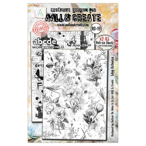 AALL and Create - A5 Rub-Ons - Edgy Botanica