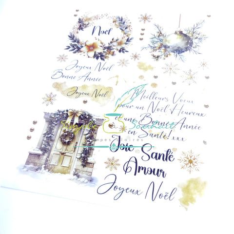 Simple à Souhait - Feuille de Transfert Noël Doré