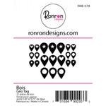 Ronron Designs Wood: Géo Tag