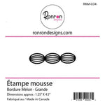 Ronron designs -Étampe de mousse: Bordure Melon - grande