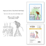 Spellbinders Top Notch Birthday Cling Rubber Stamp Set from the House-Mouse Creative Day Collection