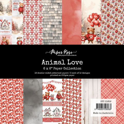 Paper Rose - 6X6 Paper Collection, Animal Love