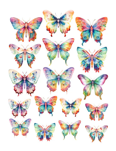 Simply Stated- Rainbow Butterflies Ephemera