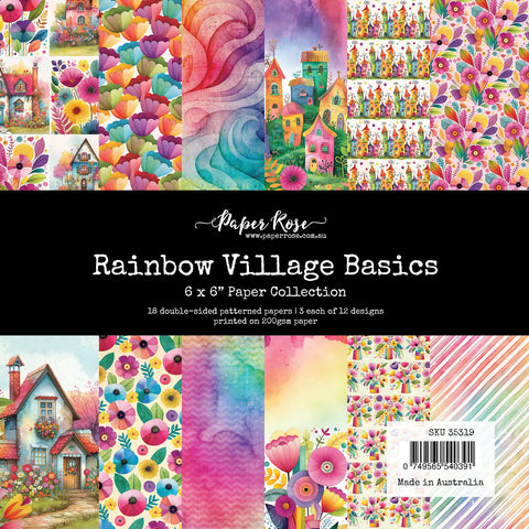 Paper Rose Rainbow Village Basics 6x6 Paper Collection