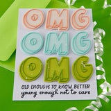 Spellbinders BIRTHDAY LAUGHS SENTIMENTS CLEAR STAMP SET