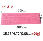 ASDFGHJ - Lace Mold Silicone Mat - 4 Laces Decoration
