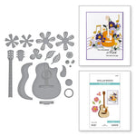 Spellbinders -MINI GUITAR ETCHED DIES FROM THE BIBI'S MUSICAL NOTES COLLECTION BY BIBI CAMERON