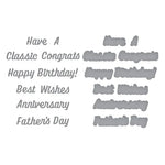 Spellbinders Classic Sentiments Etched Dies from the Classic Road Legends Collection