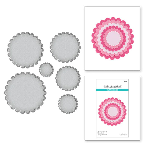 Spellbinders - CLASSIC SCALLOPED CIRCLES SMALL ETCHED DIES