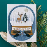 Spellbinders Woodland Scene Etched Dies from the Simon's Snow Globes Collection by Simon Hurley