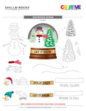 Spellbinders Snowman Scene Etched Dies from the Simon's Snow Globes Collection by Simon Hurley