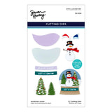 Spellbinders Snowman Scene Etched Dies from the Simon's Snow Globes Collection by Simon Hurley
