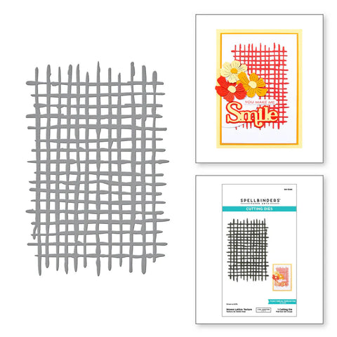 Spellbinders - Woven Lattice Texture Etched Dies from the Spotlight Frames and Florals Collection by Lisa Horton