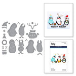 Spellbinders etched dies from the Let It Snow Collection by Simon Hurley Playful Penguins